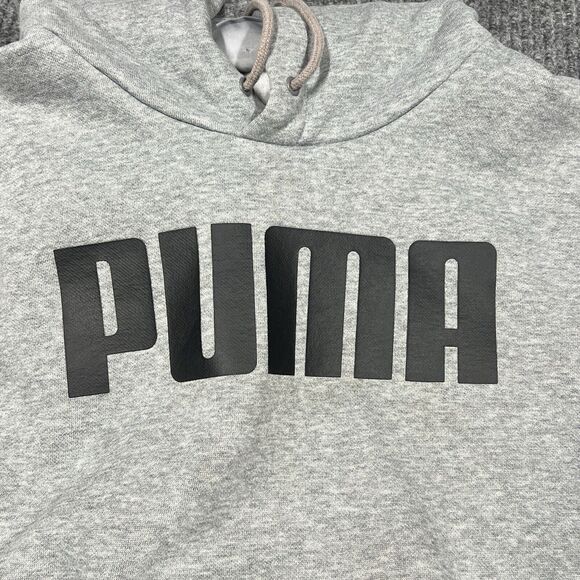 PUMA Taping Hoodie Fleece‎ Sweatshirt Mens Medium Pullover Spellout Athleisure - Picture 5 of 15